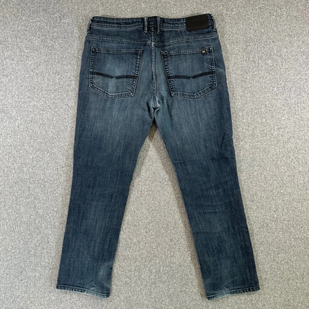 Buffalo David Bitton Jack-X Slim Straight Stretch Jeans Mens 34x30 Dark Wash - Picture 2 of 10